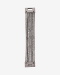 Express Rhinestone Metallic Turnlock Bracelet