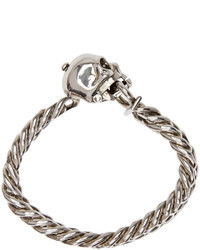 Alexander McQueen Silver Chain Skull Bracelet