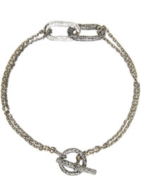 Pearls Before Swine Silver Link Bracelet