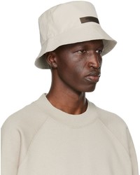 Essentials Gray Cotton Bucket Hat
