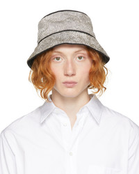 Kara White Crystal Mesh Bucket Hat