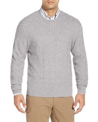 Brooks Brothers Aran Cable Knit Merino Wool Sweater