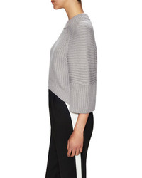 Balenciaga Wool Ribbed Dolman Sweater