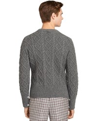 Brooks Brothers Cable Crewneck Sweater