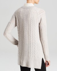 Bloomingdale's C By Fisherman Cable Wool Cashmere Sweater