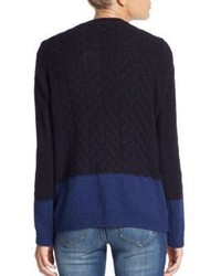 Vince Cable Knit Colorblock Yak Wool Sweater