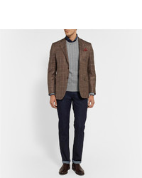 Brioni Cable Knit Cotton And Cashmere Blend Sweater