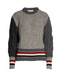 Thom Browne Cable Stripe Wool Mohair Sweater