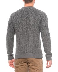 Woolrich Cable V Neck Sweater Lambswool Blend