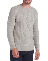 Barbour Chunky Cable Crewneck Wool Blend Sweater