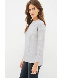 Forever 21 Contemporary Boxy Cable Knit Sweater