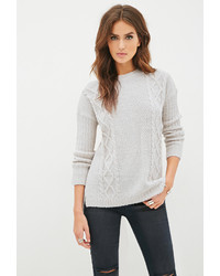 Forever 21 Contemporary Boxy Cable Knit Sweater