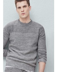 Mango Outlet Flecked Cotton Blend Sweater