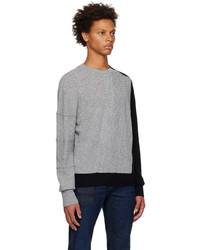 Neil Barrett Gray Hybrid Misd Sweater
