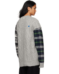 Ader Error Gray Wanble Sweater