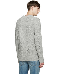 Levi's Grey Cable Knit Fisherman Sweater