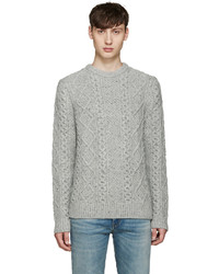 Levi's Grey Cable Knit Fisherman Sweater