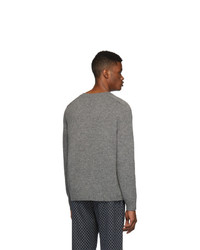 Gucci Grey Wool Panther Face Sweater