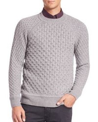 Billy Reid Honeycomb Knit Merino Wool Sweater