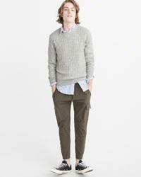 Abercrombie & Fitch Icon Cable Knit Sweater