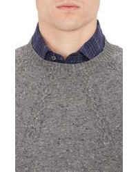 Inis Meain Donegal Effect Sweater Grey