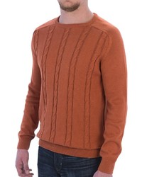 Barbour International Steve Cable Knit Sweater Cotton Cashmere