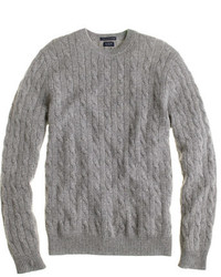 Men's Grey Cable Sweater, Black Sweatpants, | Men's Fashion