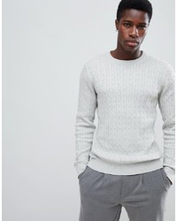 Selected Homme Knitted Cable Jumper In 100% Organic Cotton