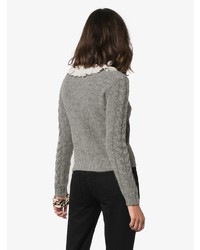Philosophy di Lorenzo Serafini Lace Collar Wool Blend Sweater