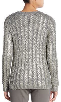 Metallic Cable Knit Sweater #46-6262