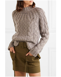 Saint Laurent Metallic Cable Knit Sweater