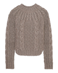 Saint Laurent Metallic Cable Knit Sweater