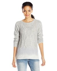 Michael Stars Michl Stars Cable Knit Long Sleeve Crew With French Terry Mix