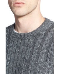 Bellfield Nep Cable Knit Crewneck Sweater