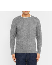 Beams Plus Cable Knit Wool Sweater