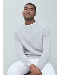 Mango Outlet Ribbed Cotton Blend Sweater