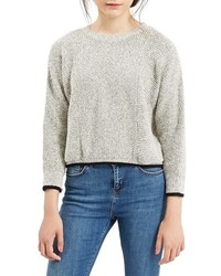 Topshop Ribbed Pullover Crop Sweater