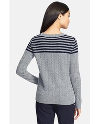 Tory Burch Sharlene Stripe Merino Wool Sweater