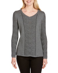 Foxcroft Tabitha Cable Knit Sweater