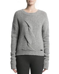 Pink Tartan Twisted Cable Sweater