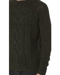 Alex Mill Wool Donegal Cable Crew Sweater