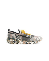 Grey Camouflage Athletic Shoes