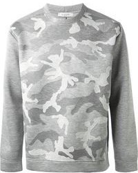 gray camo sweater