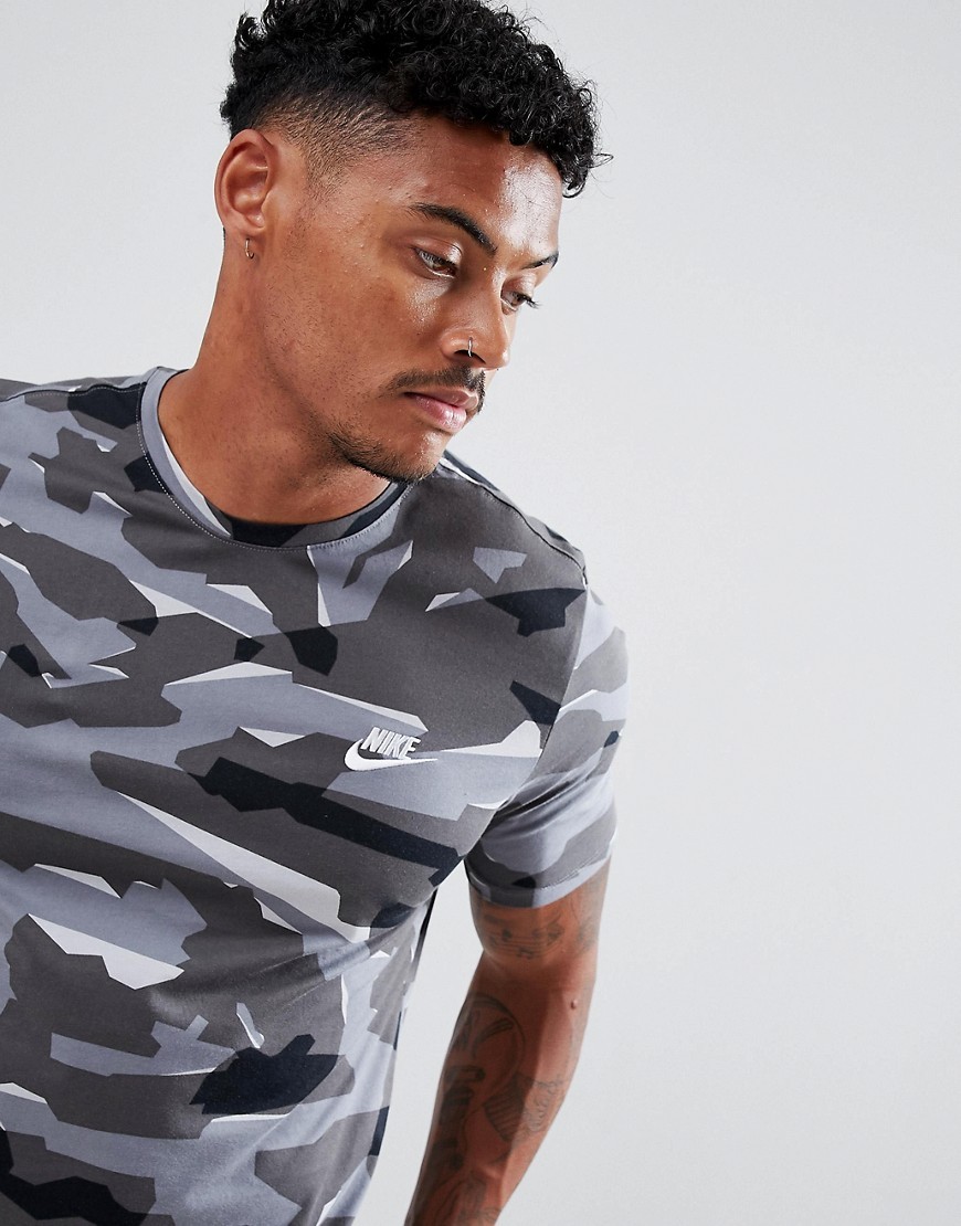 Nike Camo T Shirt In Grey Aj6631 012, $28 Asos |