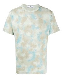 Stone Island Camouflage Print T Shirt