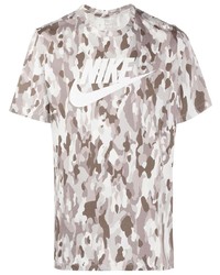 Nike Logo Print Camouflage T Shirt