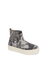 Grey Camouflage High Top Sneakers