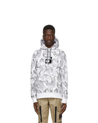 AAPE BY A BATHING APE Grey And White Camouflage Hoodie
