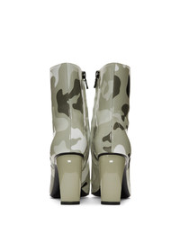 Misbhv Grey Camo Vinyl Slicer Boots