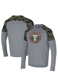 Under Armour Heathered Graycamo Texas Tech Red Raiders Freedom Long Sleeve T Shirt In Heather Gray At Nordstrom